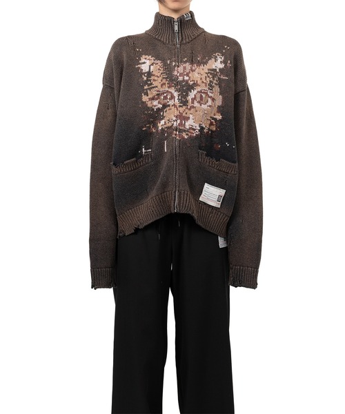 Maison MIHARA YASUHIRO(メゾンミハラヤスヒロ)の「Cat Jacquard Knit Cardigan(カーディガン/ボレロ・レディース・ブラック/ベージュ/グレー・36/38/40)」の5枚目の写真