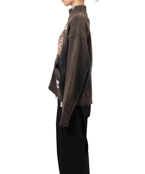 Maison MIHARA YASUHIRO(メゾンミハラヤスヒロ)の「Cat Jacquard Knit Cardigan(カーディガン/ボレロ・レディース・ブラック/ベージュ/グレー・36/38/40)」の6枚目の写真