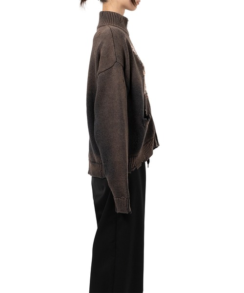 Maison MIHARA YASUHIRO(メゾンミハラヤスヒロ)の「Cat Jacquard Knit Cardigan(カーディガン/ボレロ・レディース・ブラック/ベージュ/グレー・36/38/40)」の8枚目の写真