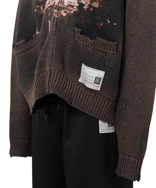 Maison MIHARA YASUHIRO(メゾンミハラヤスヒロ)の「Cat Jacquard Knit Cardigan(カーディガン/ボレロ・レディース・ブラック/ベージュ/グレー・36/38/40)」の10枚目の写真
