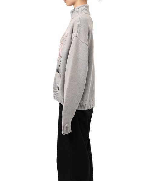 Maison MIHARA YASUHIRO(メゾンミハラヤスヒロ)の「Cat Jacquard Knit Cardigan(カーディガン/ボレロ・レディース・ブラック/ベージュ/グレー・36/38/40)」の13枚目の写真