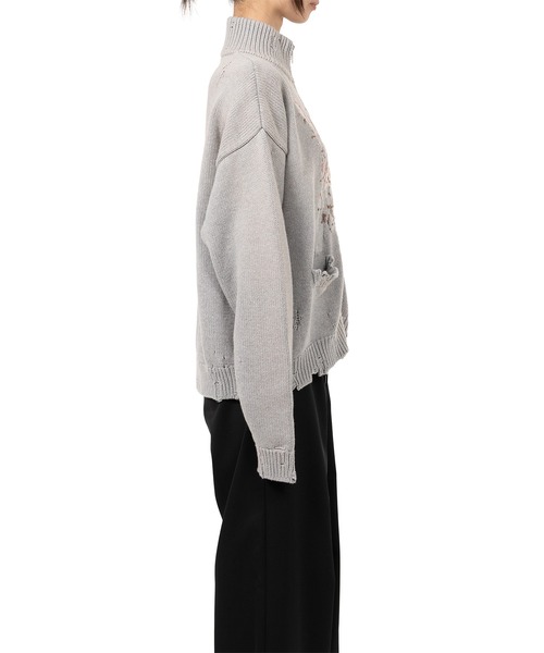 Maison MIHARA YASUHIRO(メゾンミハラヤスヒロ)の「Cat Jacquard Knit Cardigan(カーディガン/ボレロ・レディース・ブラック/ベージュ/グレー・36/38/40)」の15枚目の写真