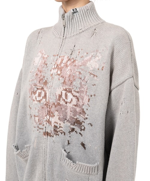 Maison MIHARA YASUHIRO(メゾンミハラヤスヒロ)の「Cat Jacquard Knit Cardigan(カーディガン/ボレロ・レディース・ブラック/ベージュ/グレー・36/38/40)」の16枚目の写真