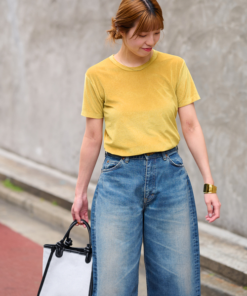 25AW新作］シアーベロアハーフスリーブTEE（Tシャツ/カットソー