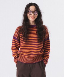 BEAMS BOY | 【1/15再値下げ】7ゲージ ボーダー クルー ニット(ニット/セーター)