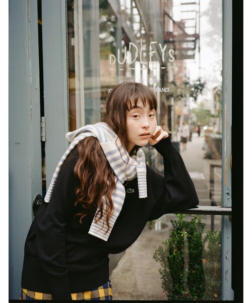 BEAMS BOY（ビームスボーイ）の「【2/5再値下げ】7ゲージ ボーダー クルー ニット（ニット/セーター・レディース・ホワイト系その他7/ネイビー/パープル・ONE SIZE）」の11枚目の写真