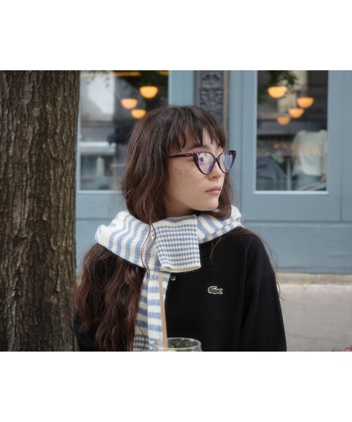 BEAMS BOY（ビームスボーイ）の「【2/5再値下げ】7ゲージ ボーダー クルー ニット（ニット/セーター・レディース・ホワイト系その他7/ネイビー/パープル・ONE SIZE）」の13枚目の写真