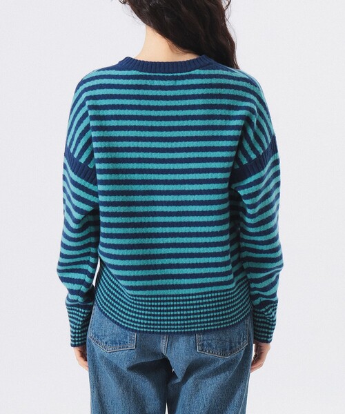 BEAMS BOY（ビームスボーイ）の「【2/5再値下げ】7ゲージ ボーダー クルー ニット（ニット/セーター・レディース・ホワイト系その他7/ネイビー/パープル・ONE SIZE）」の22枚目の写真