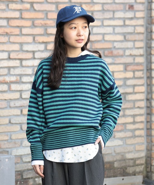 7ゲージ ボーダー クルー ニット（ニット/セーター）｜BEAMS BOY