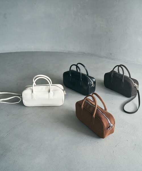 coen(コーエン)の「スクエアボストンショルダーバッグ(ショルダーバッグ・レディース・オフホワイト/ブラック/ブラウン/ダークブラウン・FREE)」の10枚目の写真