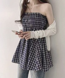【ZOZO限定】ベアチェックチュニック