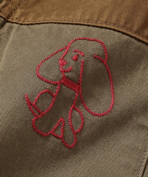 DENIM DUNGAREE（デニムダンガリー）の「DENIM DUNGAREE / コンパクト チノ リメイク パンツ 2025FW（105～125cm）（その他パンツ・キッズ・カーキ/ベージュ・125/105/115）」の4枚目の写真