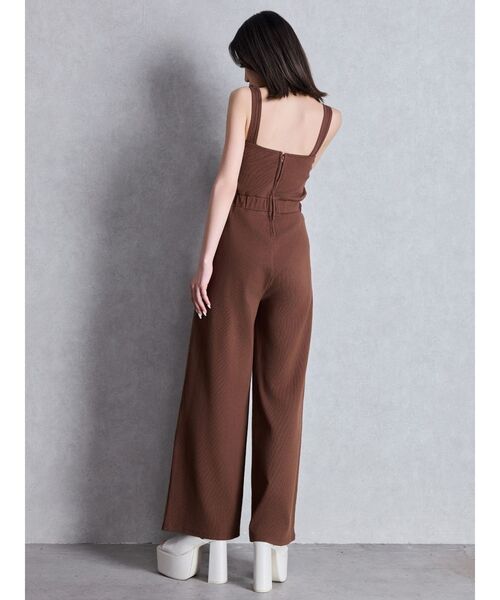 GYDA（ジェイダ）の「クロスバインダーリブロンパース（つなぎ/オールインワン・レディース・ブラウン/グレー/ブラック・FREE）」の13枚目の写真