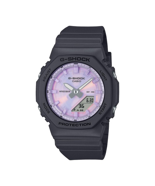 G-SHOCK(ジーショック)の「GMA-P2100シリーズ / GMA-P2100PC-1AJF(アナログ腕時計・レディース・ブラック×パープル・FREE)」の1枚目の写真