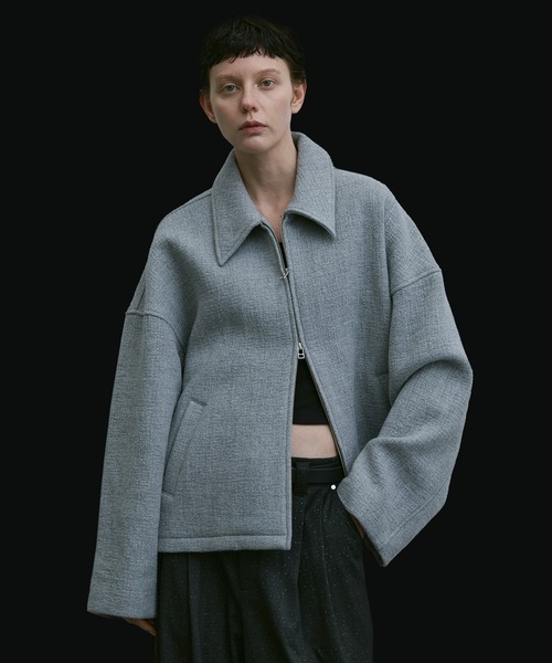 remer（リメール）の「Crater Wool Prime Jacket / クレーターウールプライムジャケット（ブルゾン・メンズ・ブラック/グレー・LARGE/MEDIUM/SMALL）」の2枚目の写真