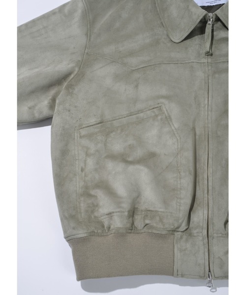 SUPERTHANKS（スーパーサンクス）の「スエード・合成皮革 中肉中綿入りブルゾン/Faux Suede Padded Blouson (CWU-Type)（ブルゾン・メンズ・ライトカーキ/ブラック/ブラック系その他・L/M/S）」の10枚目の写真