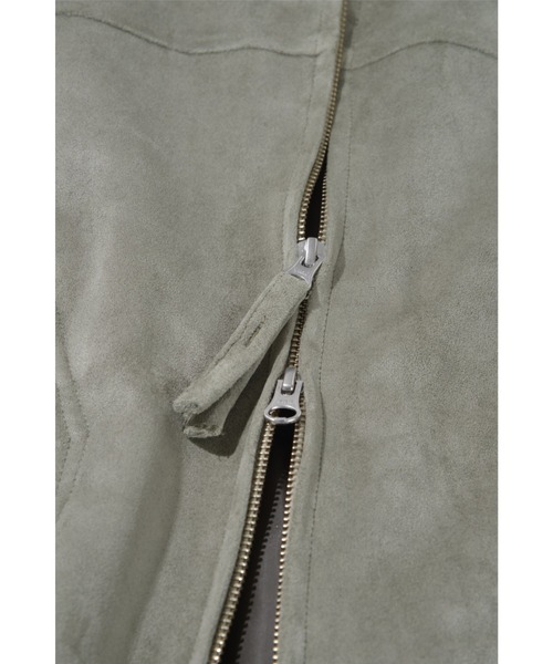 SUPERTHANKS（スーパーサンクス）の「スエード・合成皮革 中肉中綿入りブルゾン/Faux Suede Padded Blouson (CWU-Type)（ブルゾン・メンズ・ライトカーキ/ブラック/ブラック系その他・L/M/S）」の9枚目の写真