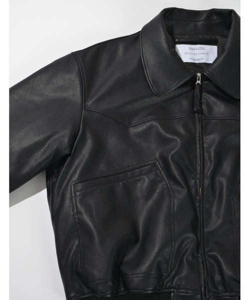 SUPERTHANKS（スーパーサンクス）の「スエード・合成皮革 中肉中綿入りブルゾン/Faux Suede Padded Blouson (CWU-Type)（ブルゾン・メンズ・ライトカーキ/ブラック/ブラック系その他・L/M/S）」の22枚目の写真