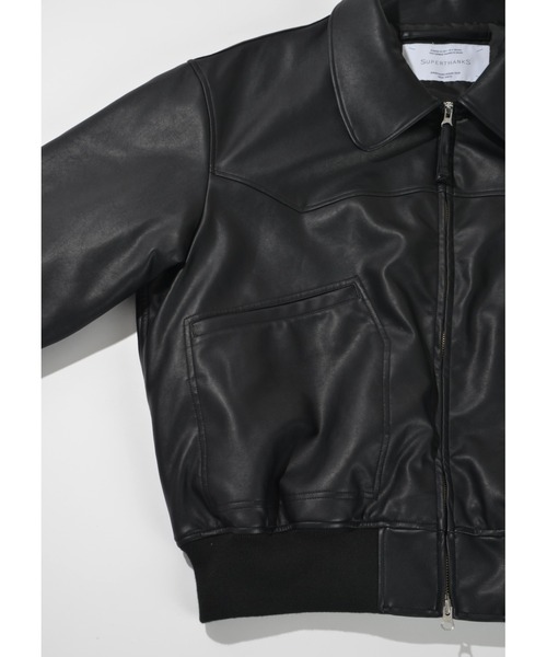 SUPERTHANKS（スーパーサンクス）の「スエード・合成皮革 中肉中綿入りブルゾン/Faux Suede Padded Blouson (CWU-Type)（ブルゾン・メンズ・ライトカーキ/ブラック/ブラック系その他・L/M/S）」の21枚目の写真