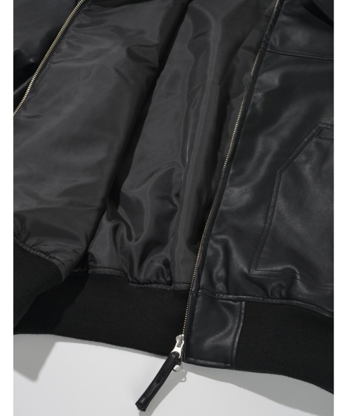 SUPERTHANKS（スーパーサンクス）の「スエード・合成皮革 中肉中綿入りブルゾン/Faux Suede Padded Blouson (CWU-Type)（ブルゾン・メンズ・ライトカーキ/ブラック/ブラック系その他・L/M/S）」の18枚目の写真