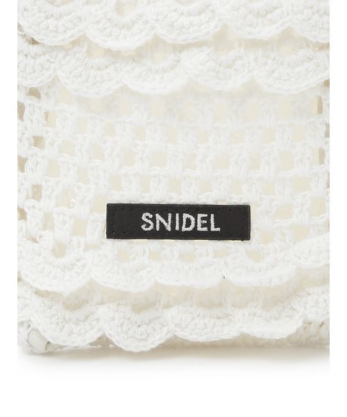 SNIDEL(スナイデル)の「フリルミニショルダー(チャーム・レディース・アイボリー/ドット/ブラウン・F)」の9枚目の写真