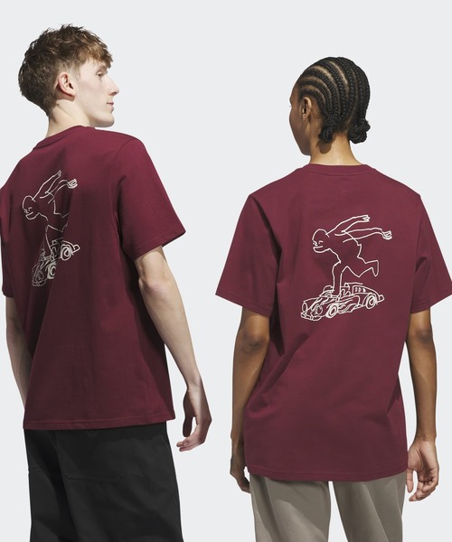 adidas(アディダス)の「シュムーフォイル ゴンズ スピーディー 半袖Tシャツ / アディダスオリジナルス adidas Originals(Tシャツ/カットソー・メンズ・レッド/ブラック・X-LARGE/3XL/XX-LARGE/X-SMALL/SMALL/MEDIUM/LARGE)」の3枚目の写真