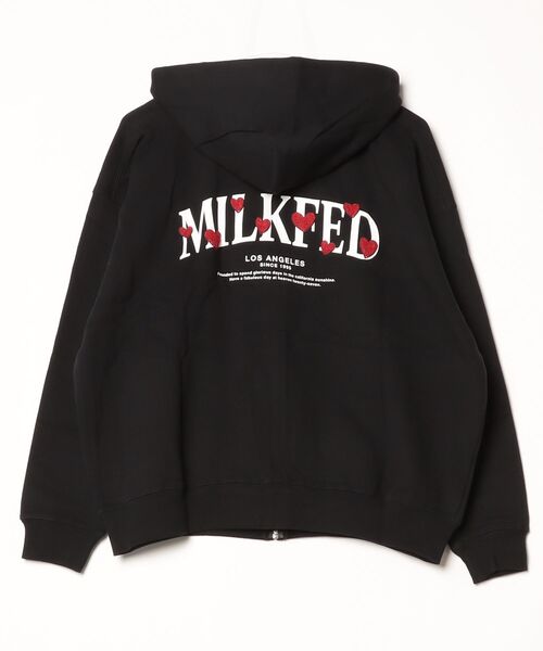 MILKFED.（ミルクフェド）の「HEART EMBROIDERED LOGO ZIP UP HOODIE（パーカー・レディース・オートミール/ブラック・M/L）」の19枚目の写真