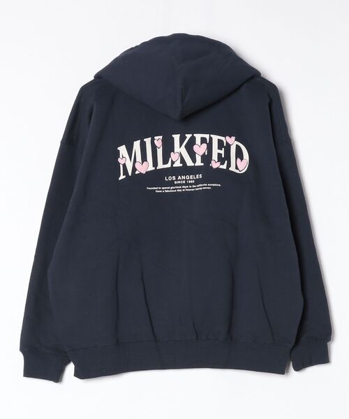 MILKFED.（ミルクフェド）の「HEART EMBROIDERED LOGO ZIP UP HOODIE（パーカー・レディース・オートミール/ブラック/ネイビー・M/L）」の21枚目の写真