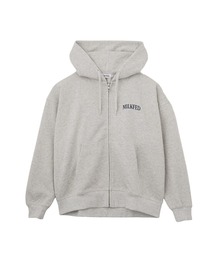 MILKFED. | HEART EMBROIDERED LOGO ZIP UP HOODIE(パーカー)