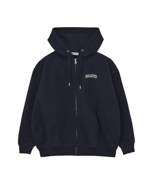 MILKFED.（ミルクフェド）の「HEART EMBROIDERED LOGO ZIP UP HOODIE（パーカー・レディース・オートミール/ブラック/ネイビー・M/L）」の3枚目の写真