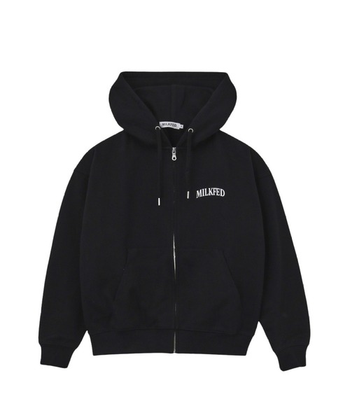 MILKFED.（ミルクフェド）の「HEART EMBROIDERED LOGO ZIP UP HOODIE（パーカー・レディース・オートミール/ブラック・M/L）」の6枚目の写真