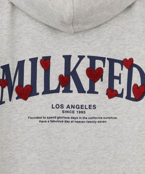 MILKFED.（ミルクフェド）の「HEART EMBROIDERED LOGO ZIP UP HOODIE（パーカー・レディース・オートミール/ブラック・M/L）」の13枚目の写真
