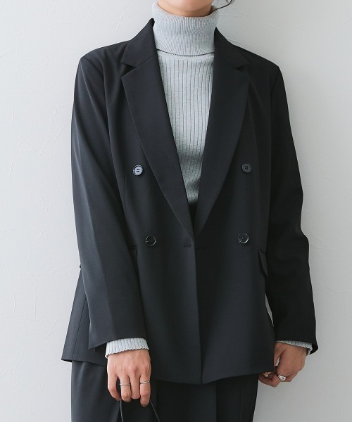 7days Life Styling(セブンデイズライフスタイリング)の「【みさとさんコラボ】ダブルブレストテーラードジャケット<大きいサイズ有>(テーラードジャケット・レディース・グレー/ブラック・L/M/3L/LL)」の22枚目の写真