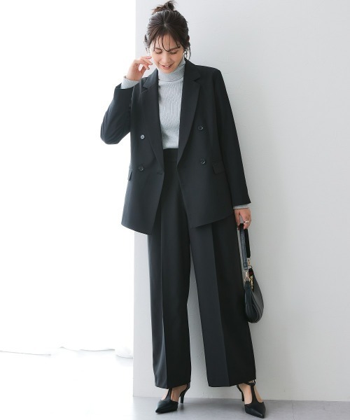 7days Life Styling(セブンデイズライフスタイリング)の「【みさとさんコラボ】ダブルブレストテーラードジャケット<大きいサイズ有>(テーラードジャケット・レディース・グレー/ブラック・L/M/3L/LL)」の17枚目の写真