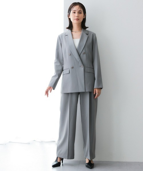 7days Life Styling(セブンデイズライフスタイリング)の「【みさとさんコラボ】ダブルブレストテーラードジャケット<大きいサイズ有>(テーラードジャケット・レディース・グレー/ブラック・L/M/3L/LL)」の13枚目の写真