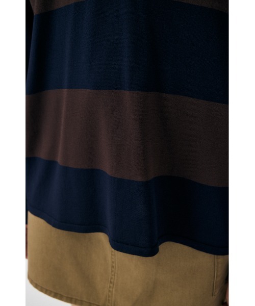 MOUSSY(マウジー)の「BORDER ニットポロシャツ(ニット/セーター・レディース・ブラック/ブラウン系その他/ライトブルー/グレー系その他・FREE)」の19枚目の写真