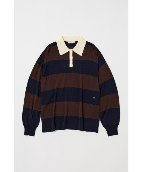 MOUSSY(マウジー)の「BORDER ニットポロシャツ(ニット/セーター・レディース・ブラック/ブラウン系その他/ライトブルー/グレー系その他・FREE)」の20枚目の写真