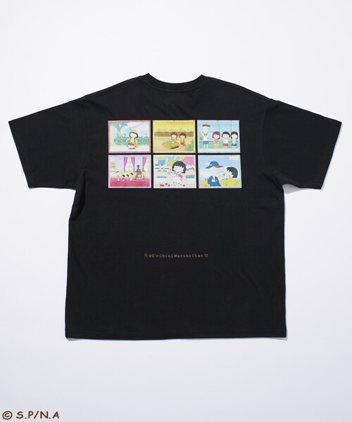 90's ちびまる子ちゃん Tシャツ 別注 90's ちびまる子ちゃん ワンポイント刺繍 クルーネックT