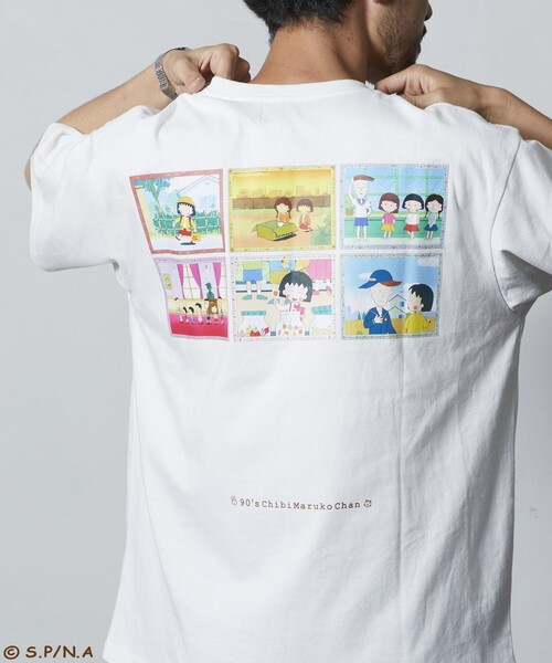 90's ちびまる子ちゃん Tシャツ 別注 90's ちびまる子ちゃん レトログラフィック クルーネックT