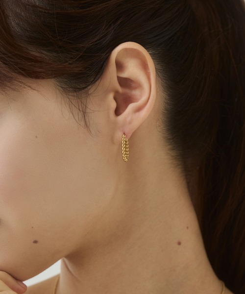 ciite' surgical stainless(シーテサージカルステンレス)の「【 金属アレルギー対応 】ボールモチーフ フープピアス サージカルステンレス(両耳用)(ピアス(両耳用)・レディース・ゴールド/シルバー・FREE)」の13枚目の写真
