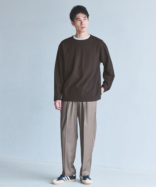 green label relaxing(グリーンレーベルリラクシング)の「TW サージ オルマイ ワイド W3 イージーパンツ -ストレッチ-(その他パンツ・メンズ・ブラック/ダークブラウン/モカ・S/M/L/XL)」の10枚目の写真