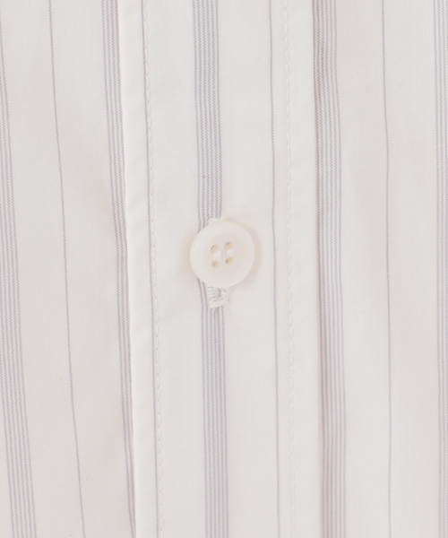 B.C STOCK（ベーセーストック）の「【Deux Allures/ドゥ アリュール】スタンドドロストシャツ（シャツ/ブラウス・メンズ・ホワイト/ブラウン・FREE）」の14枚目の写真