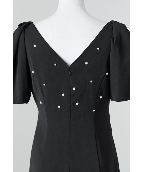 レースアームカバードレープドレス 2点セット パーティードレス