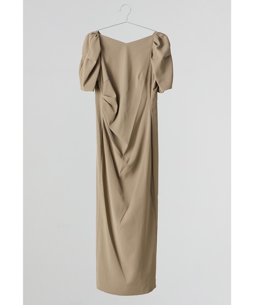 レースアームカバードレープドレス 2点セット パーティードレス