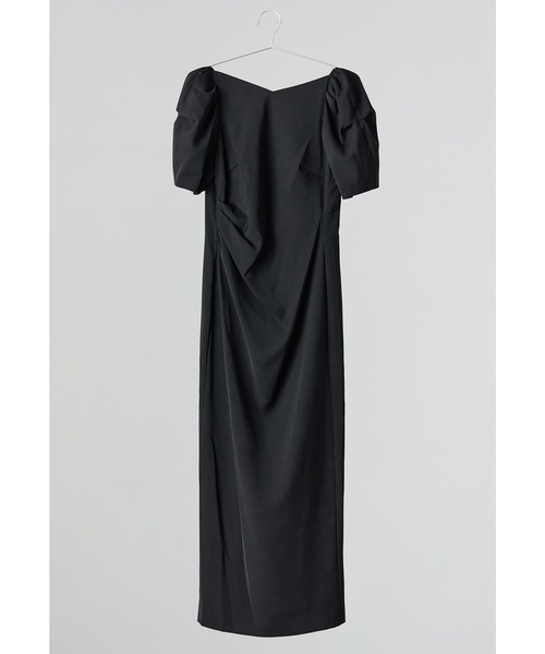 レースアームカバードレープドレス 2点セット パーティードレス