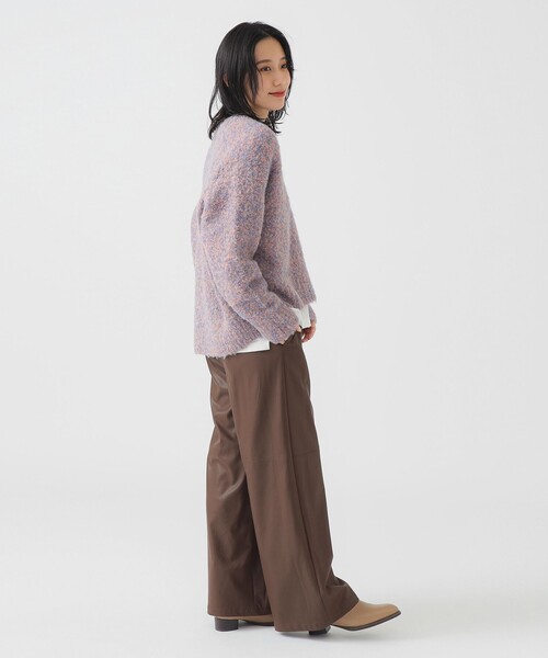 B:MING by BEAMS(ビーミングバイビームス)の「レザーライク パンツ(その他パンツ・レディース・ブラウン/ブラック・MEDIUM/SMALL)」の7枚目の写真