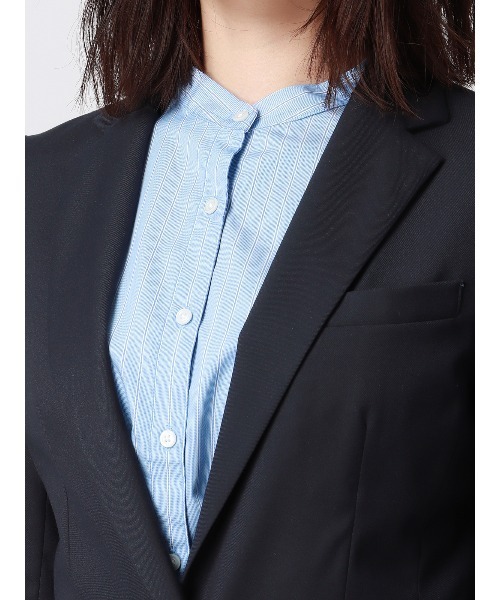 SUIT SQUARE（スーツスクエア）の「ジャケット ウォッシャブル ギャバストレッチ 無地（スーツジャケット・レディース・グレー系/ネイビー系・34(5号)/36(7号)/38(9号)/40(11号)/42(13号)/44(15号)）」の17枚目の写真