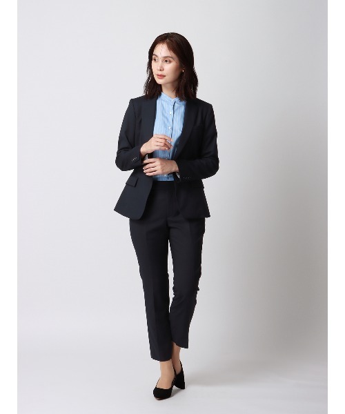 SUIT SQUARE（スーツスクエア）の「ジャケット ウォッシャブル ギャバストレッチ 無地（スーツジャケット・レディース・グレー系/ネイビー系・34(5号)/36(7号)/38(9号)/40(11号)/42(13号)/44(15号)）」の20枚目の写真