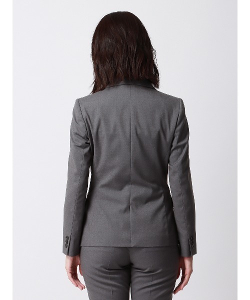 SUIT SQUARE（スーツスクエア）の「ジャケット ウォッシャブル ギャバストレッチ 無地（スーツジャケット・レディース・グレー系/ネイビー系・34(5号)/36(7号)/38(9号)/40(11号)/42(13号)/44(15号)）」の5枚目の写真