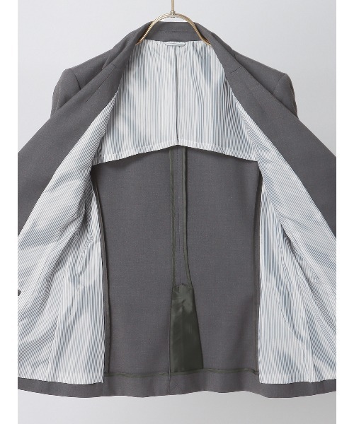 SUIT SQUARE（スーツスクエア）の「ジャケット ウォッシャブル ギャバストレッチ 無地（スーツジャケット・レディース・グレー系/ネイビー系・34(5号)/36(7号)/38(9号)/40(11号)/42(13号)/44(15号)）」の6枚目の写真